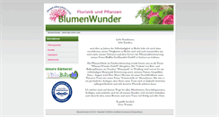 Desktop Screenshot of blumenwunder.com