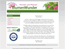 Tablet Screenshot of blumenwunder.com